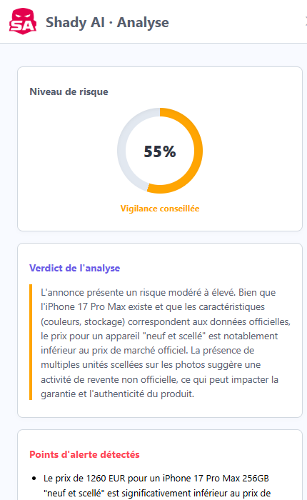 Shady AD - Analyse Sûre